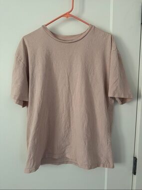H&M Men's Short Sleeve Tee - Dusty Pink/Salmon